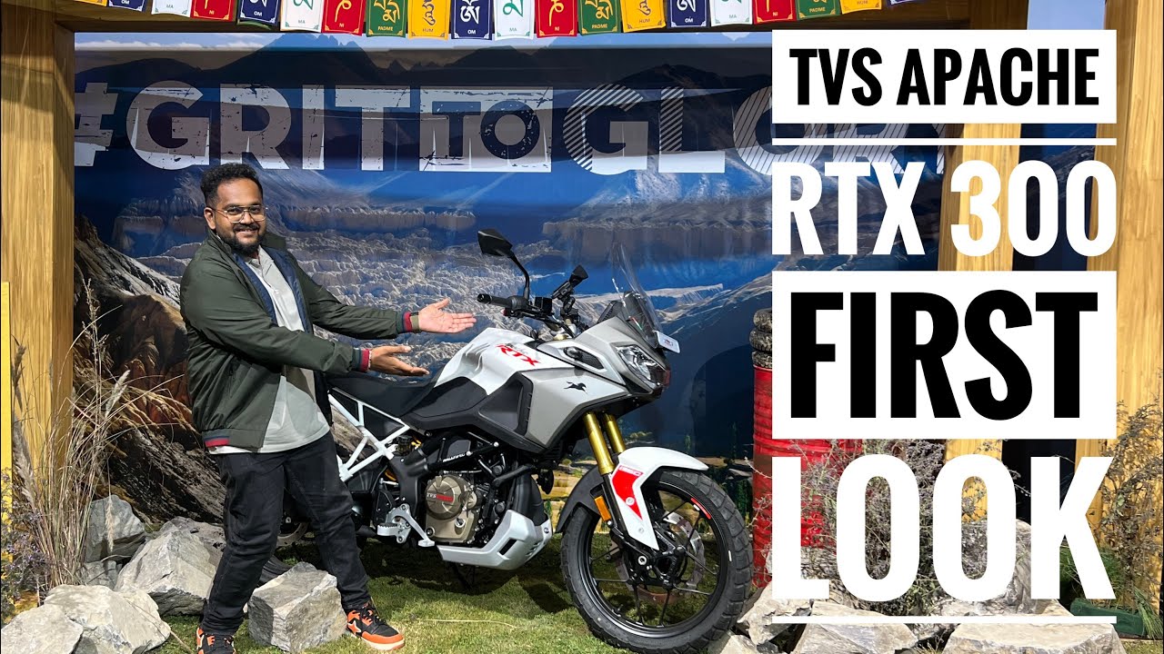 Первый взгляд на TVS Apache RTX 300 — мотоцикл для активного отдыха за 200 000 рупий! | @MotorBeam