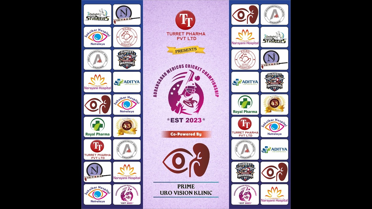 TURRET PHARMA PVT.LTD  PRESENTS  CO SPONSOR BY PRIME URO VISION KLINIC  MEDICOS CRICKET CHAMPIONSHIP