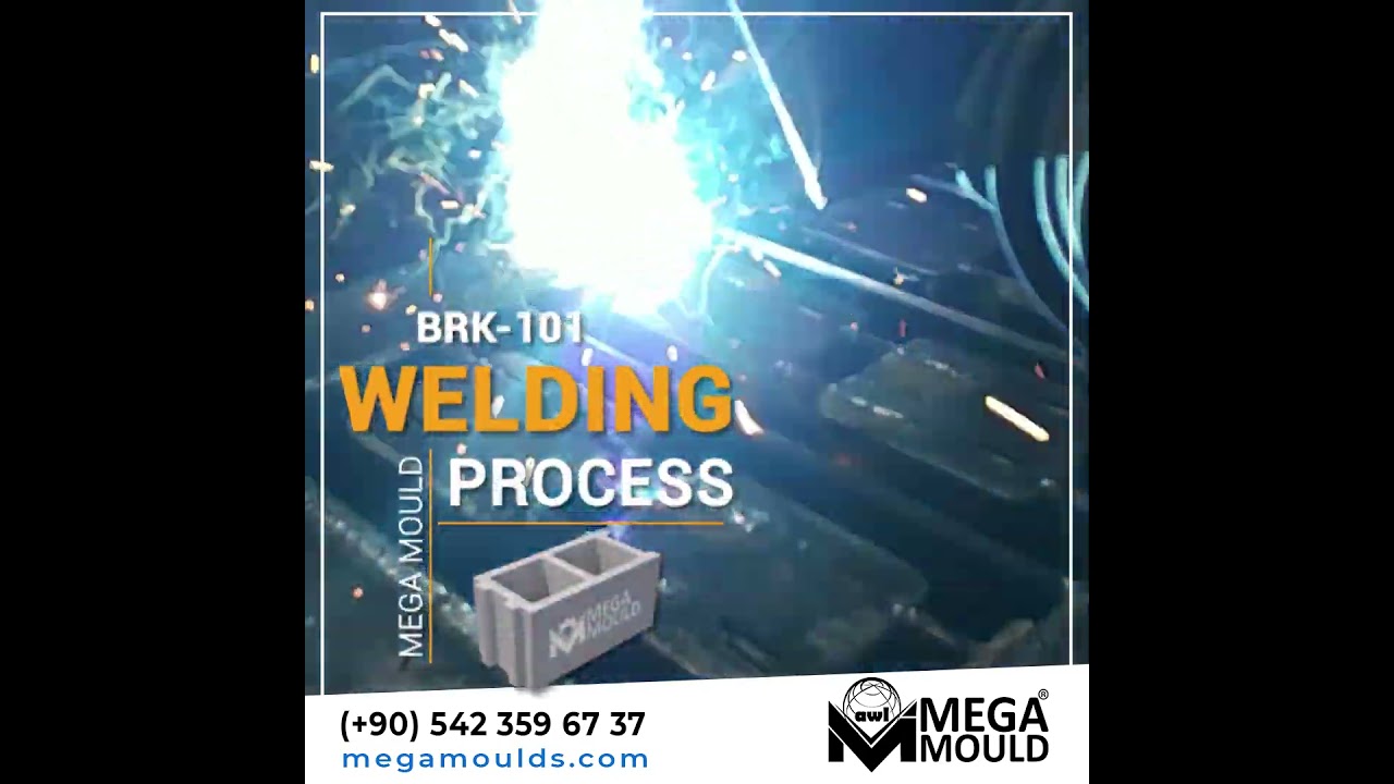 Our welding process is about to be completed BRK-101 #concreteblock #steelmould  #brickmaking