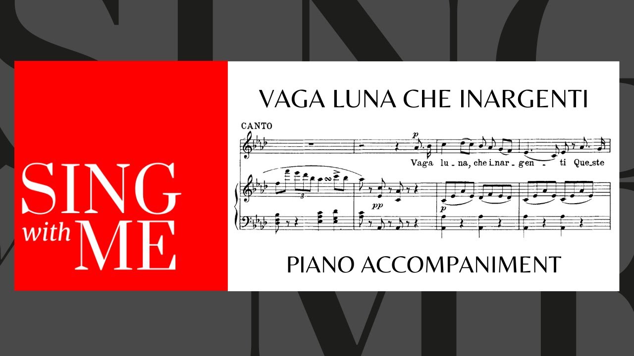 Vaga luna - Accompaniment - Medium voices - Bellini