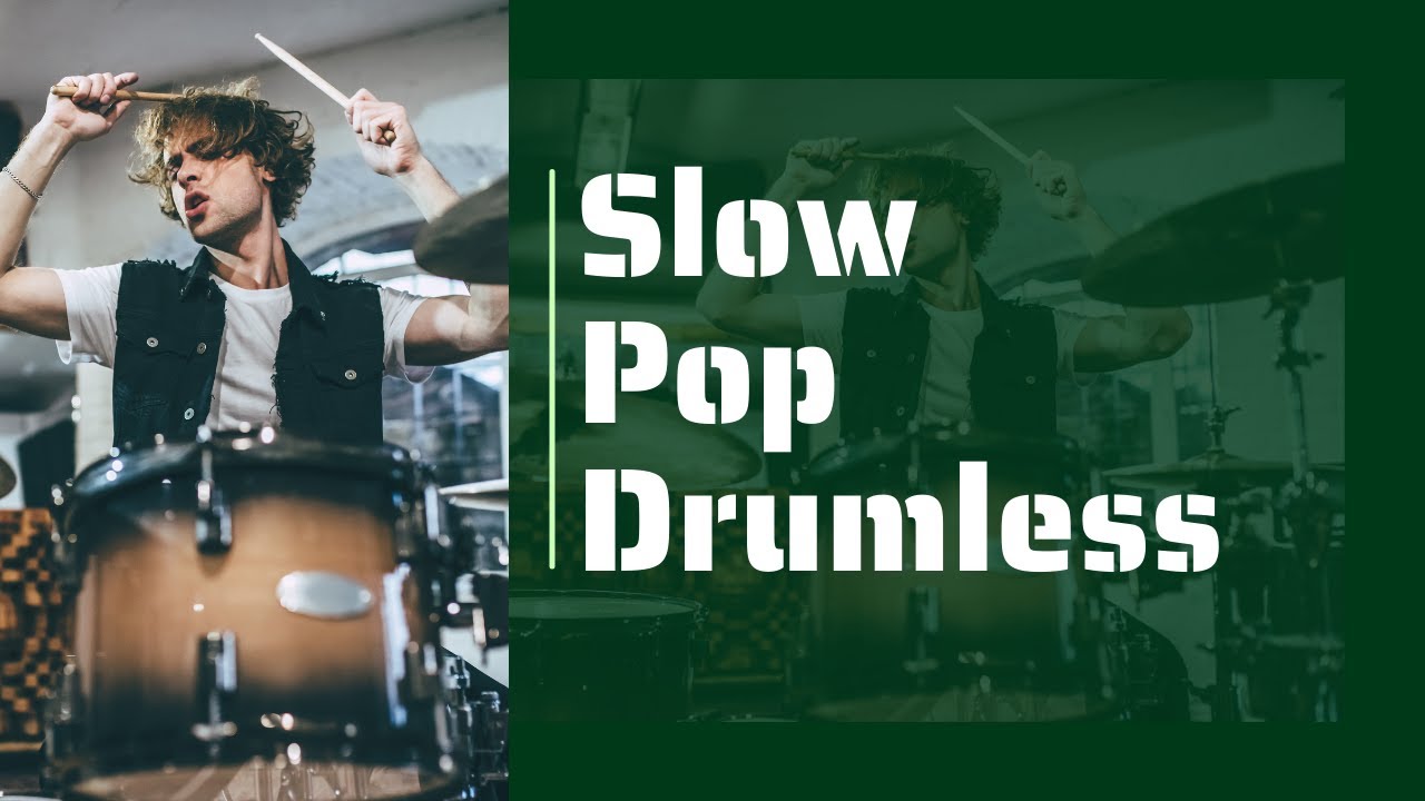 Slow Pop Drumless Backing Track , Easy No Drums Jam Track 84 Bpm