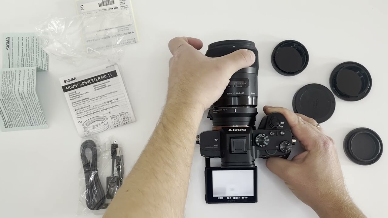 Unboxing Sigma MC-11 Adapter test with A7iii and Sigma 35mm art Lens