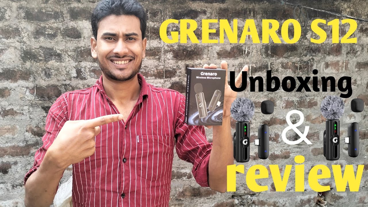 GRENARO S12 mic unboxing & review vioce quality chake |