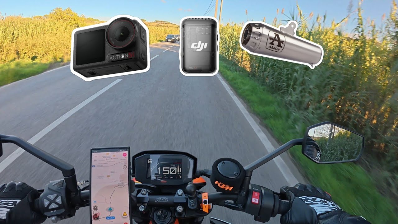 DJI Osmo Action 5 Pro + Mic 2 - KTM 890 Duke R - Arrow Pro-Race Titanium - RAW 32bit Sound