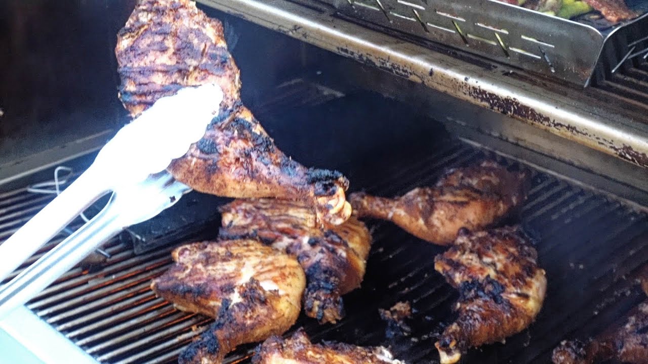 Test Direct Fire -Tasty Leg Quarters over Direct Fire On Hasty Bake Gourmet