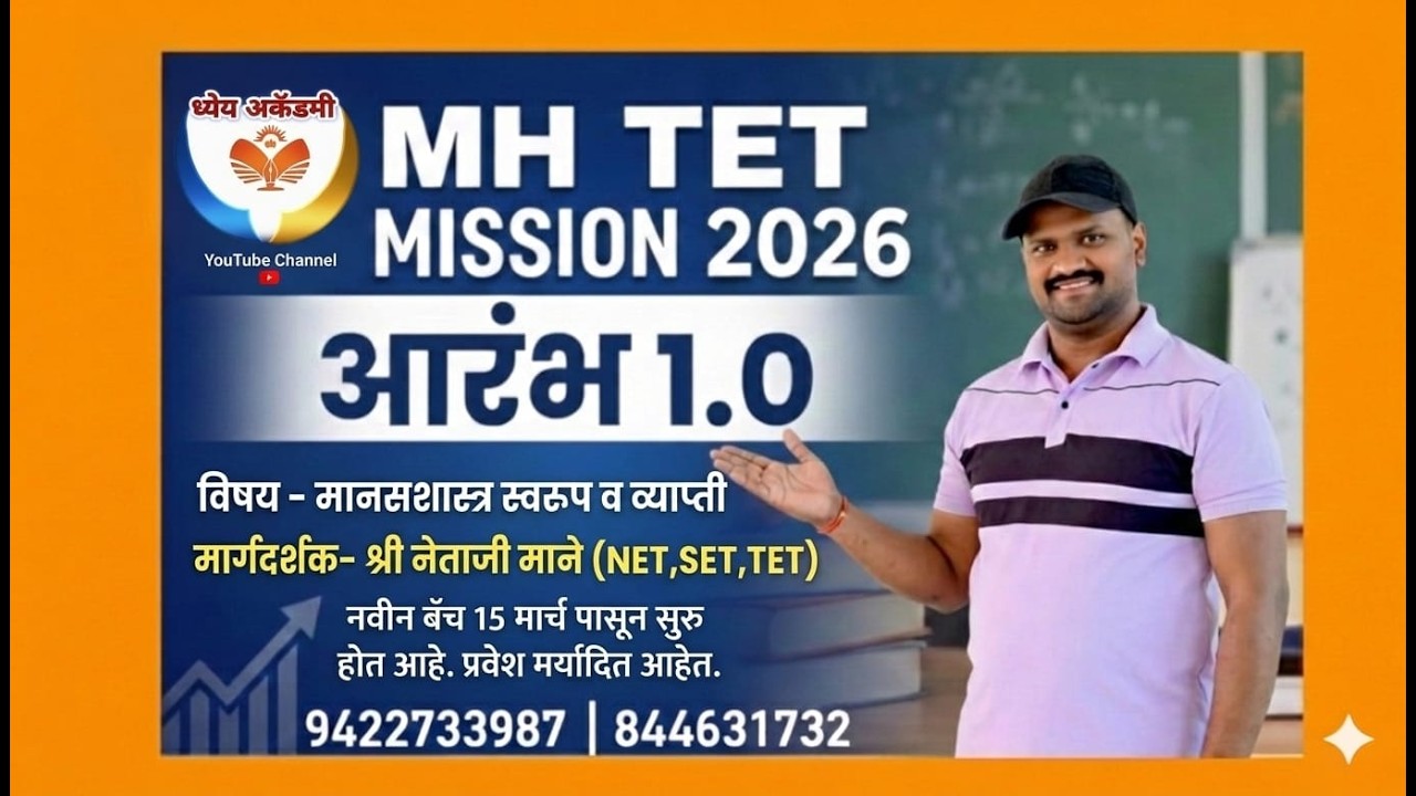 मानसशास्त्र स्वरूप व व्याप्ती