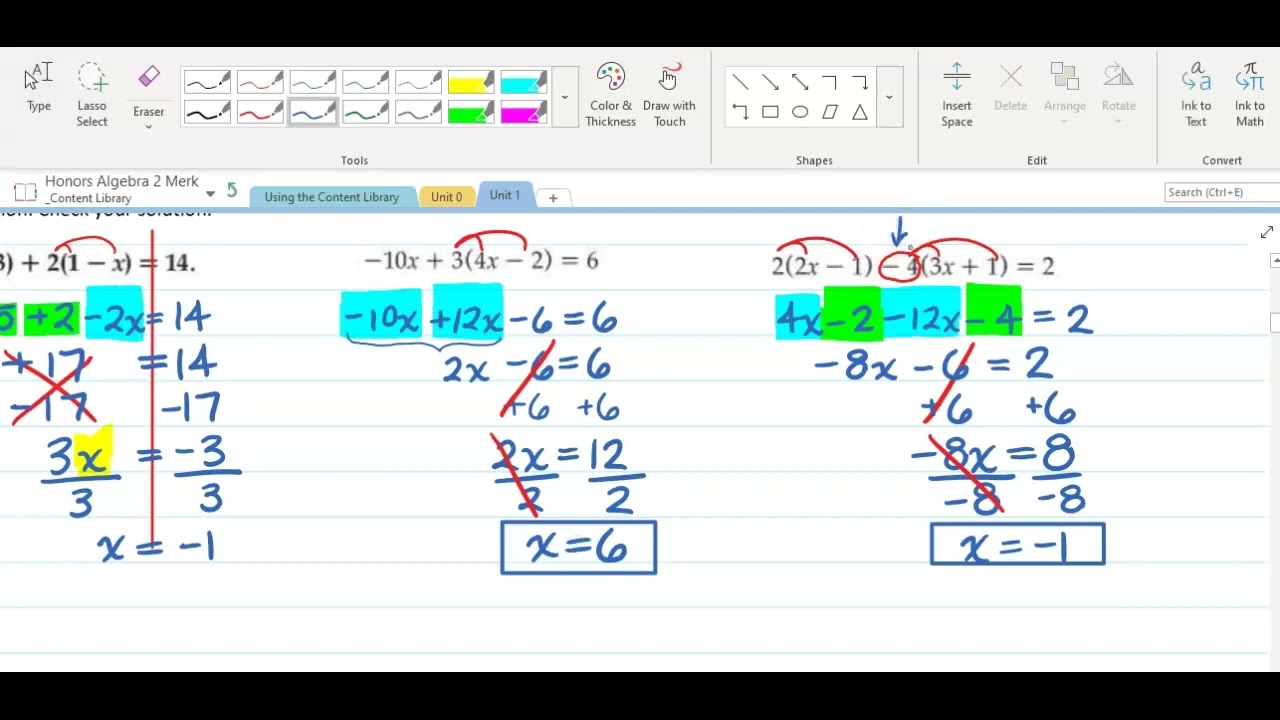 Algebra 2: Step 2A