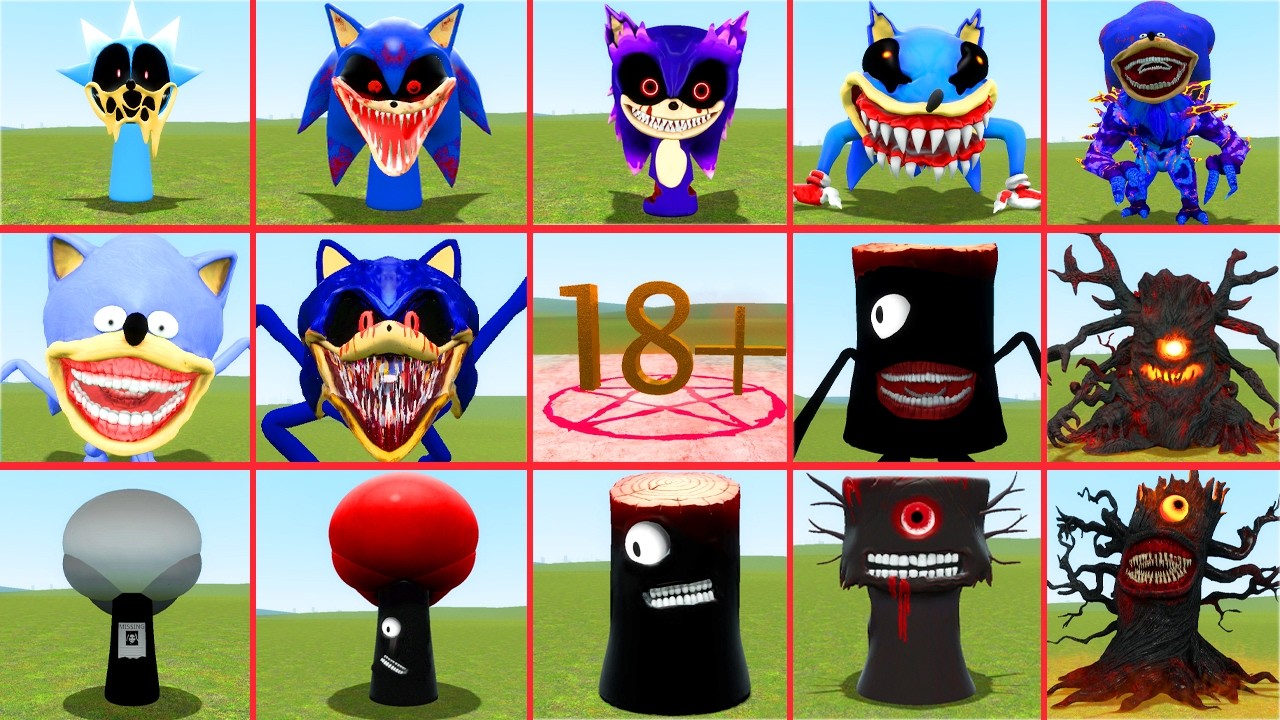 NEW EVOLUTION SPRUNKI SONIC EXE TAPES FALIMY VS ALL MR TREE PHASES 1-10 In Garry's Mod