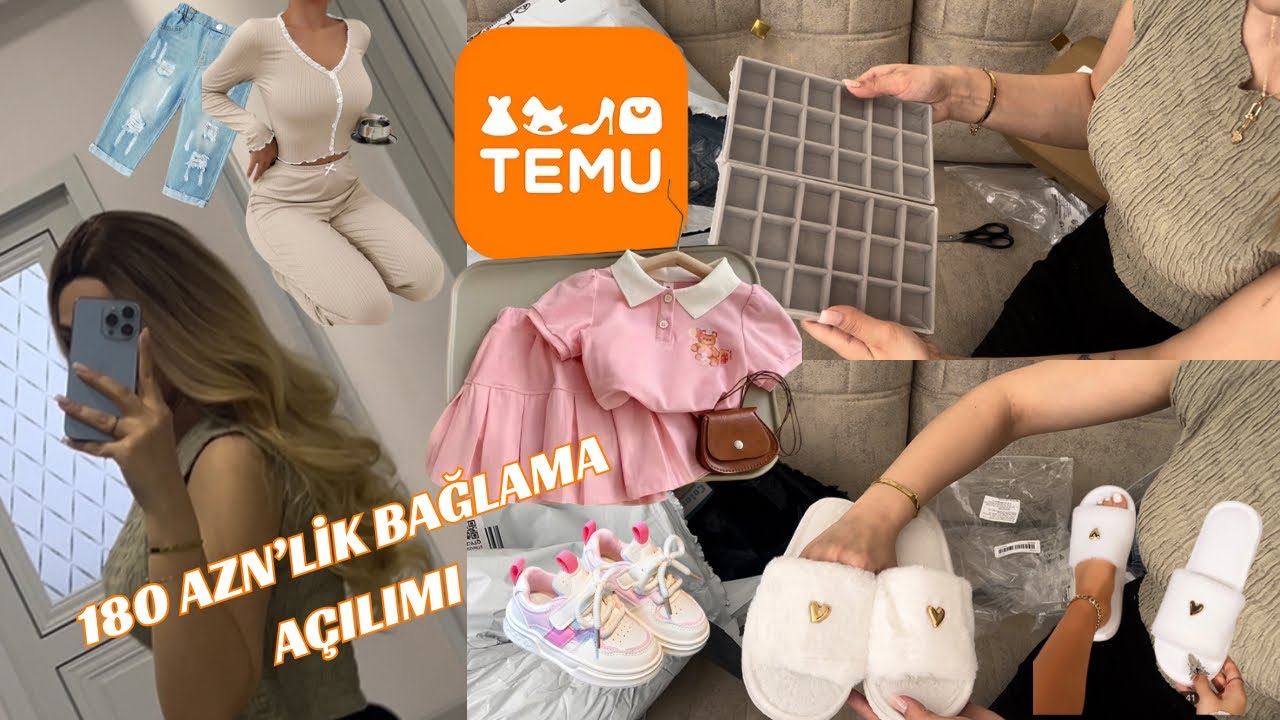 Temu ilk sifarişimi açırıq💁🏼‍♀️📦 16 manata Saç Pariki aldım?!🤫