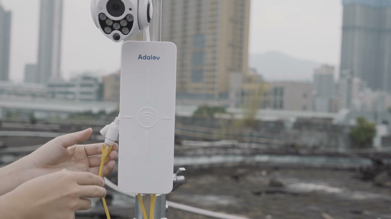 Adalov CPE881 Point to 2 Points Gigabit WiFi Bridge for Network Extend of Shop, Barn, Gabage, Farm