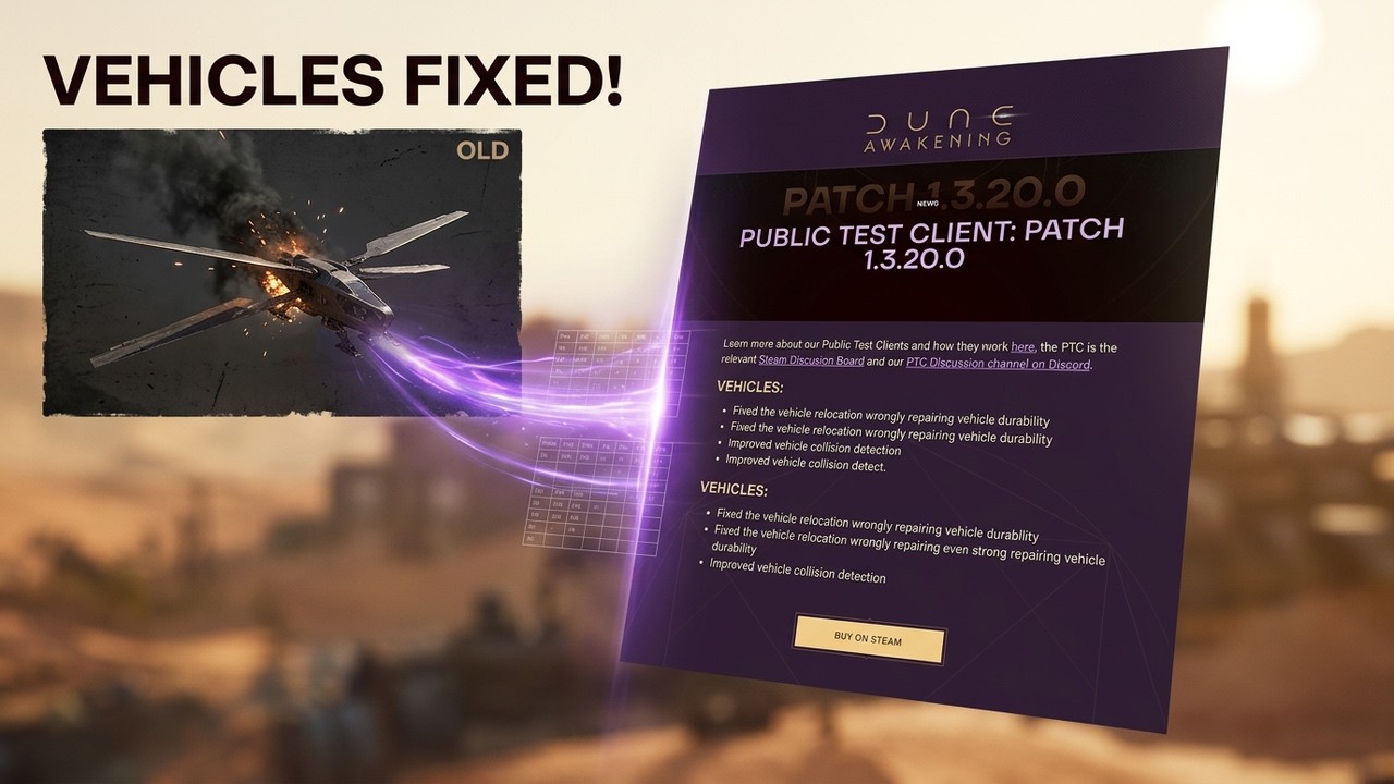 DUNE AWAKENING PATCH 1.3.20.0 | Major Combat and Vehicle Updates