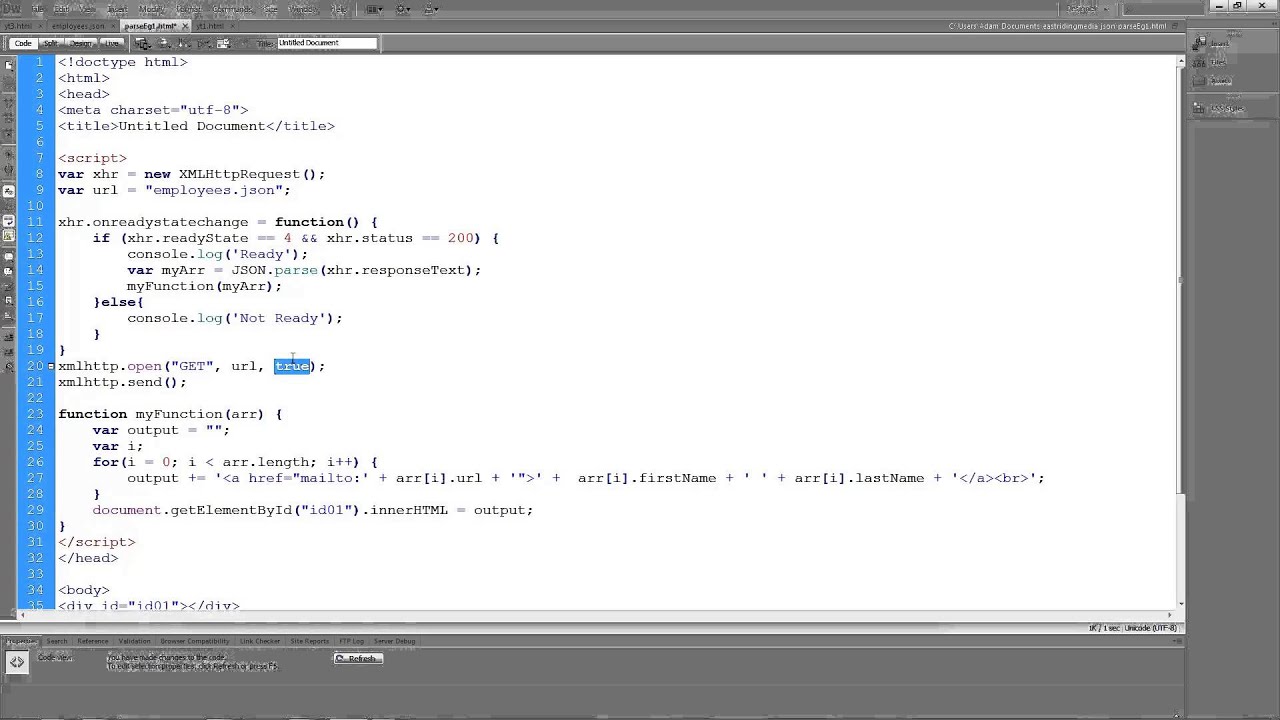 Simple JSON Example