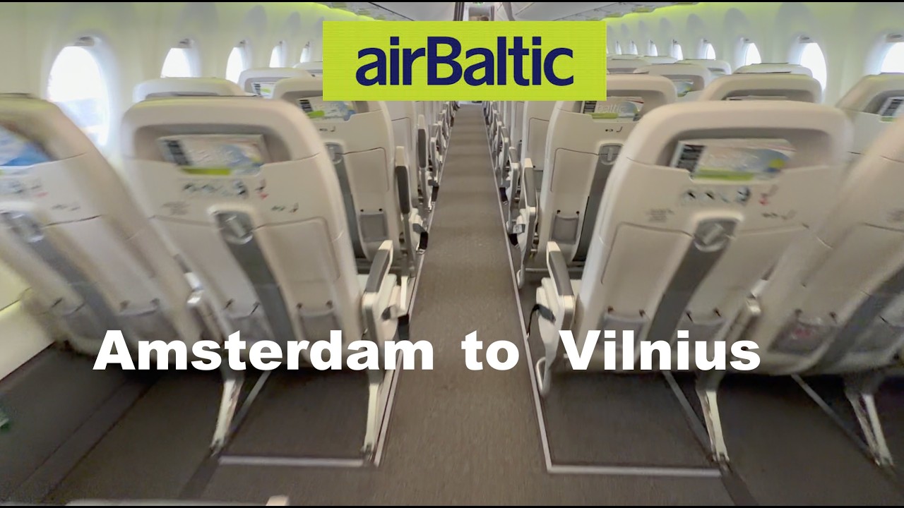 First time on Air Baltic - Schiphol Airport to Vilnius (Economy)