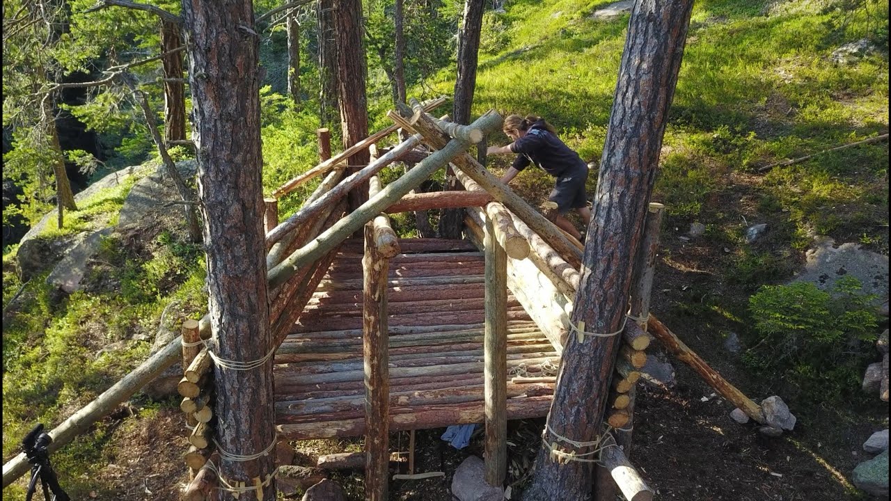Building a Bushcraft Hut on Epic Alpine Terrain (Part 1)