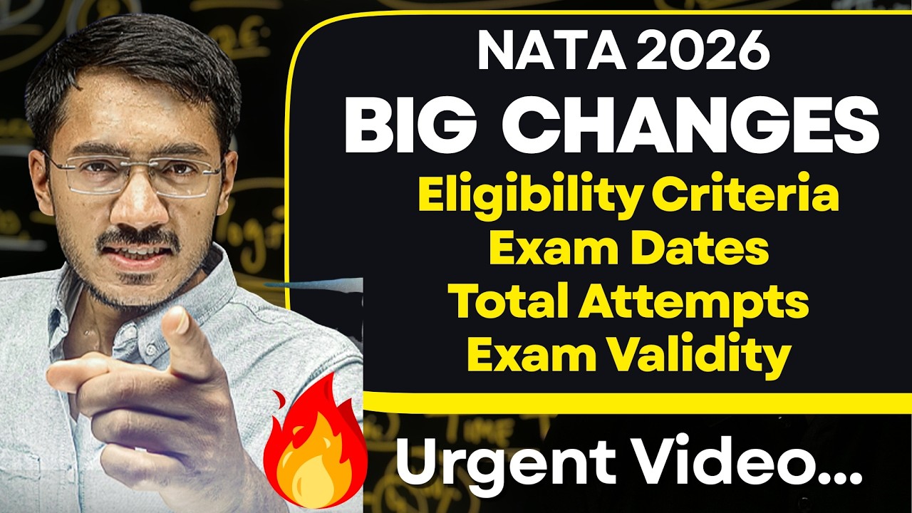 NATA 2026 Eligiblity Criteria | Exam Dates | Maximum Attempts & Exam Validity | All About NATA 2026