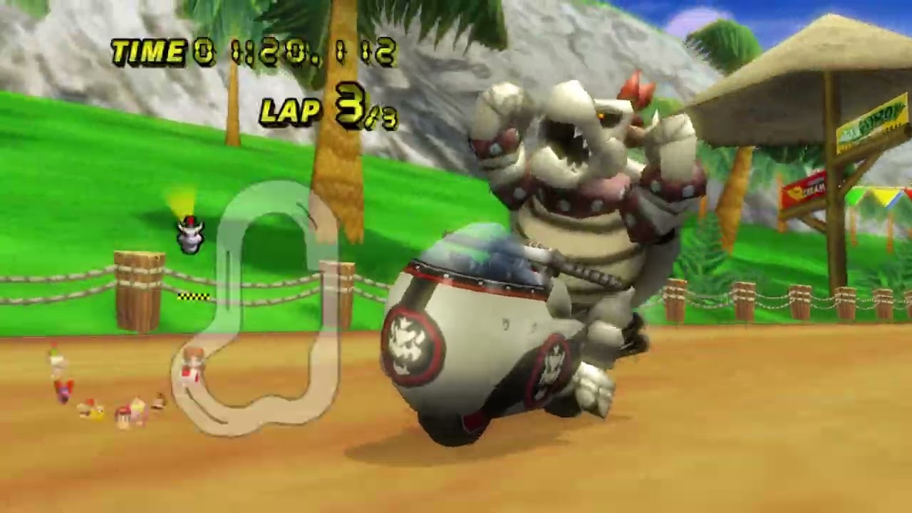Mario Kart Wii #0099 ✦ (1 Player) Mirror Shell Cup with Dry Bowser