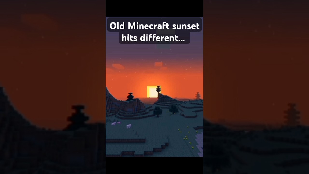 Old Minecraft sunset hits different... #minecraft #minecraftedit #sunset #sad #fyp