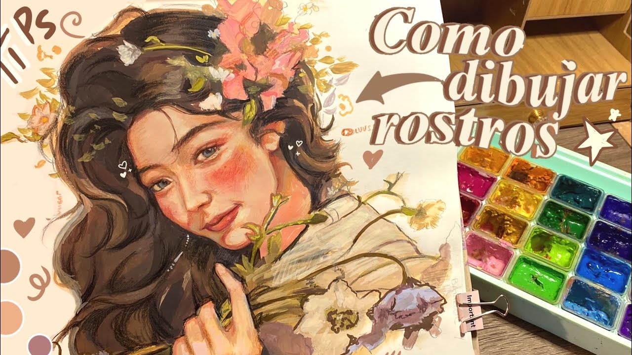 ✨ COMO dibujo ROSTROS + TIPS ✨ proceso explicado 🎨 paint w/ me!
