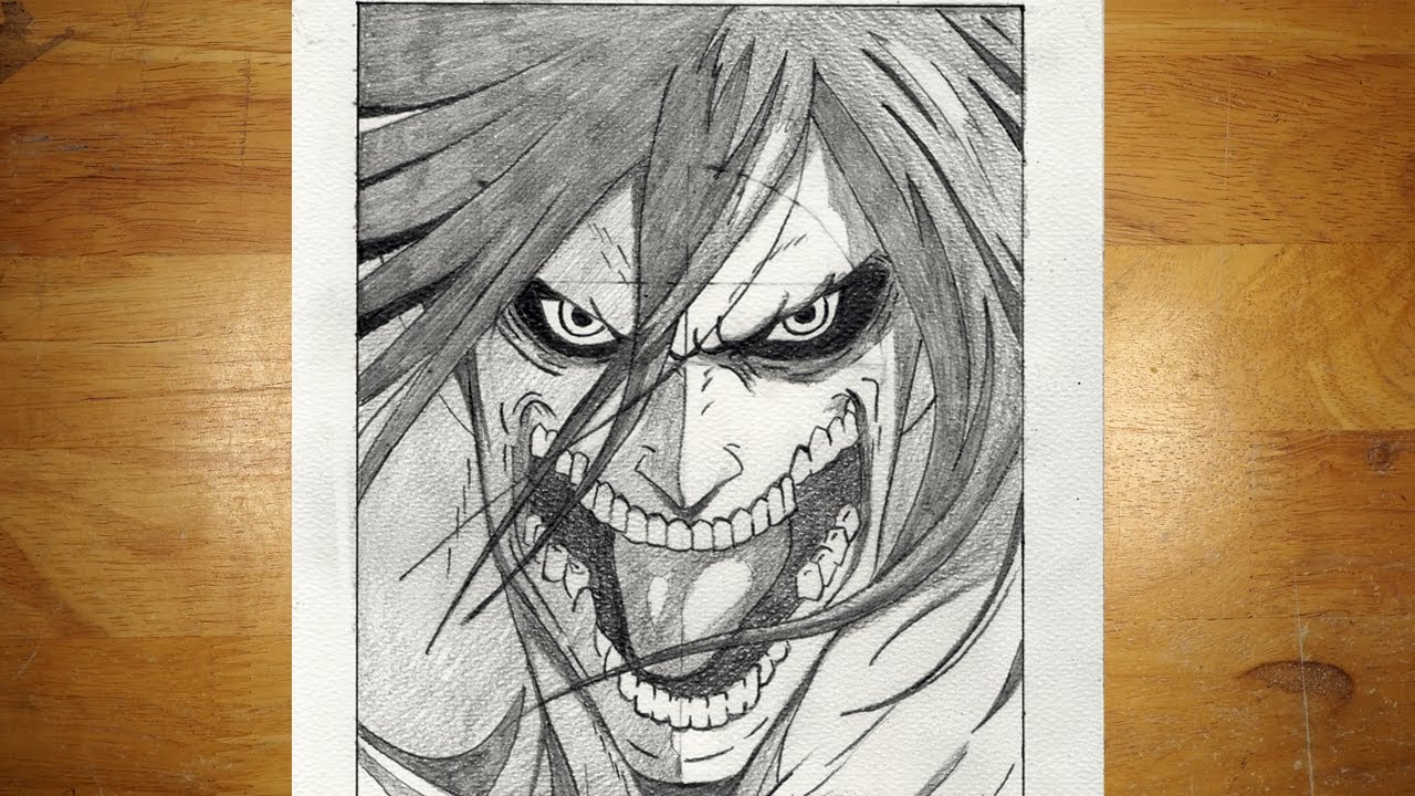 Anime Drawing | How to Draw Eren Yeager (Titan Form) | Attack on Titan Season 4 Final season Part 2