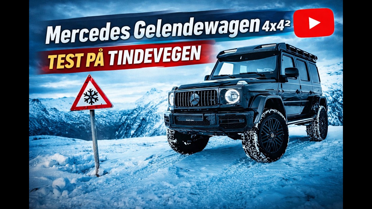 Mercedes Gelendewagen 4x4 2  test på Tindevegen. (English language)