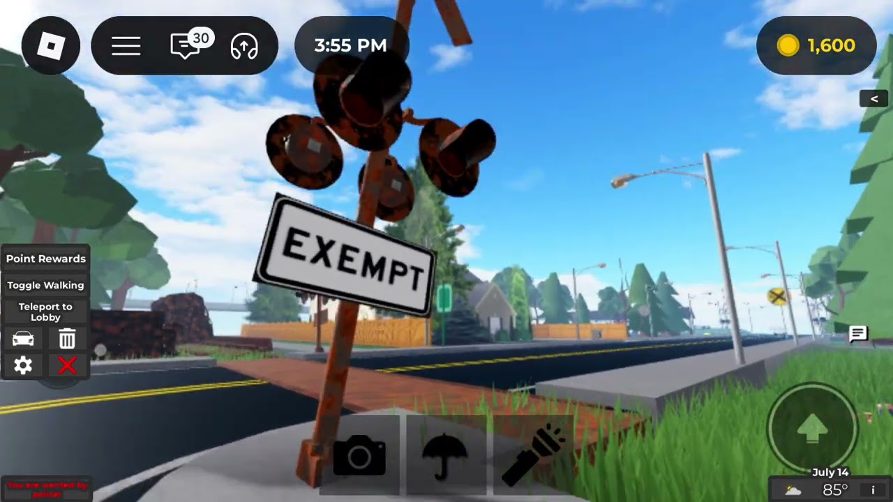 Abandoned Railroad crossing in Roblox 