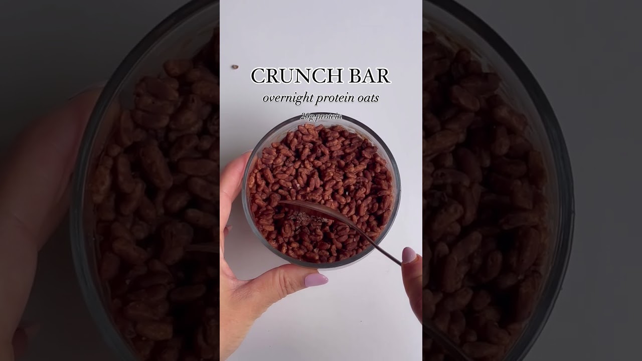 Crunch Bar Oats, 29g Protein! Recipe in description box 