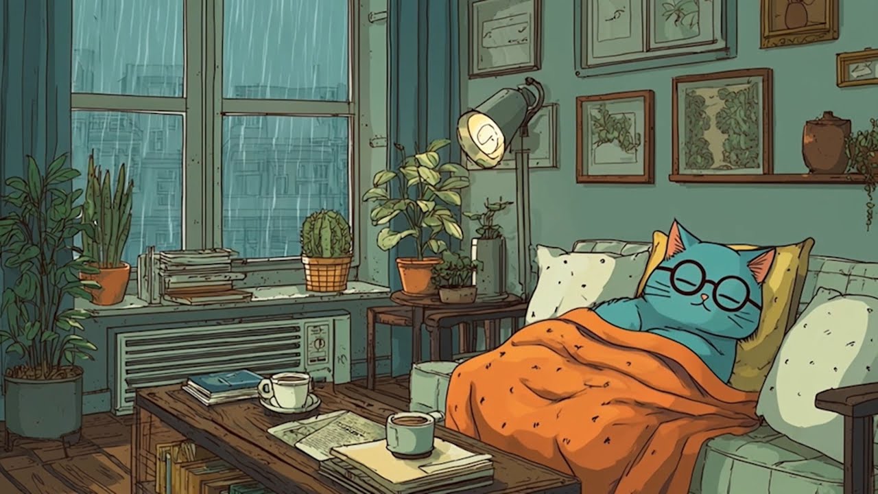 В дождливую ночь я скучаю по тебе☁Тёплая музыка для сна