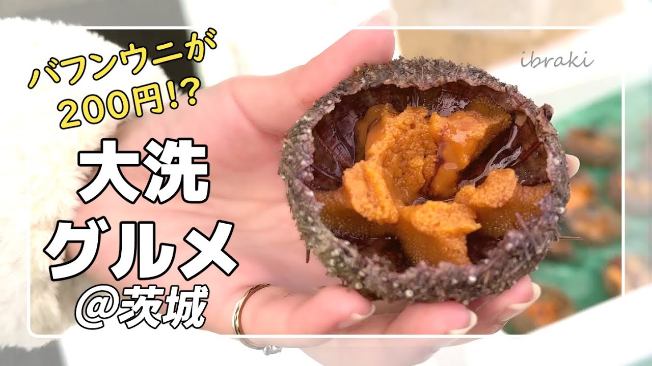 【茨城】生牡蠣が100円！ウニは200円！？コスパ最強食べ歩き！【那珂湊おさかな市場】