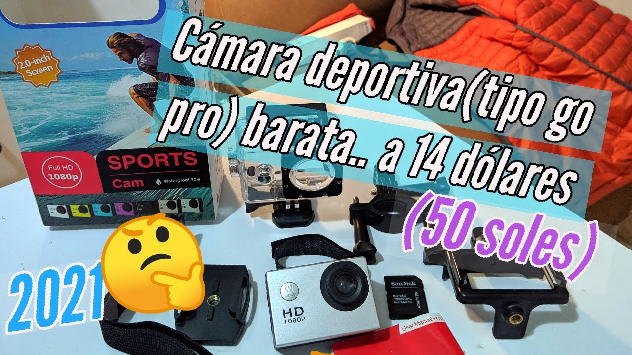 CÁMARA DEPORTIVA TIPO GO PRO ECONÓMICA PRUEBA 📸 #gopro #sports #camara #deportiva 
