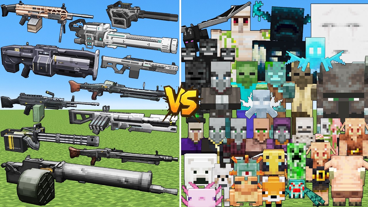 What TaCZ All Machine Gun can Defeat the Most Minecraft Mobs in a Row?