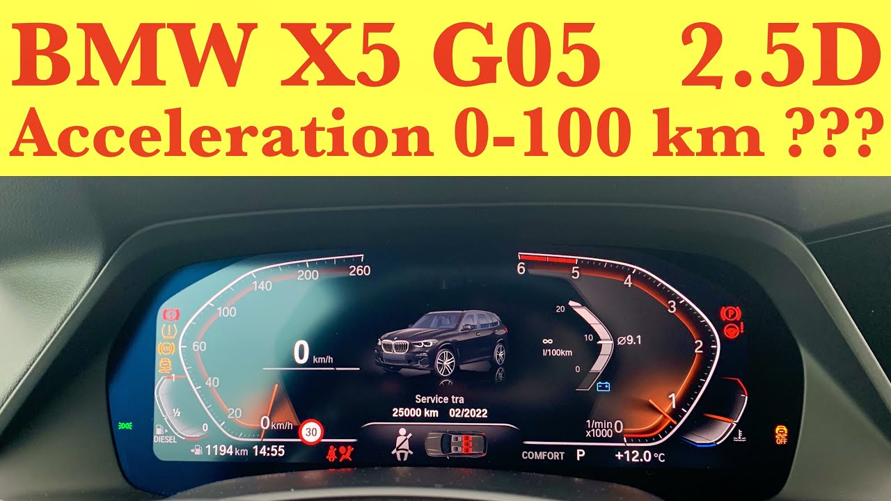 BMW X5 G05 Acceleration 0-100 km. 2.5d
