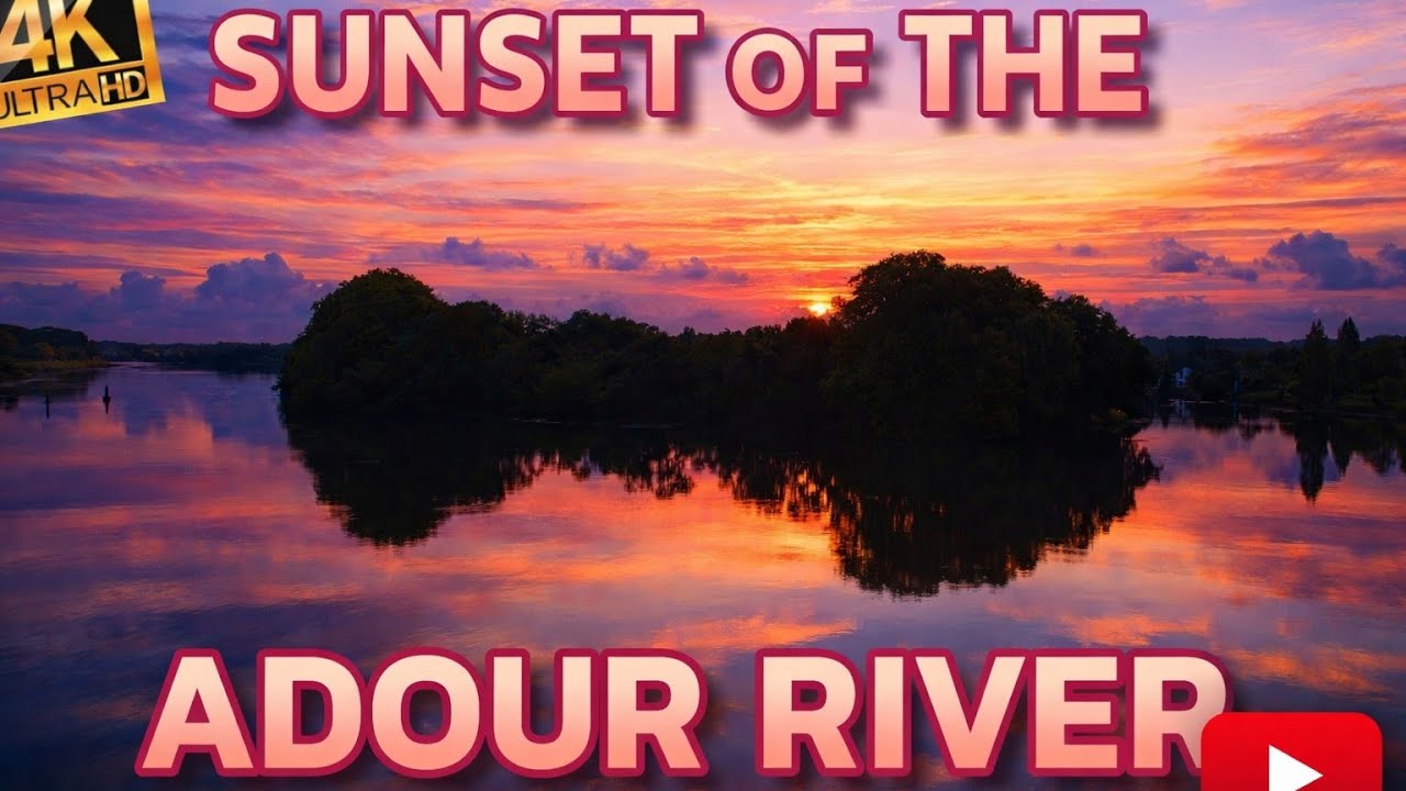 SUNSET On The ADOUR/ADUR/ATURRI RIVER, Urt, France, Pays Basque, Pais Vasco Frances.