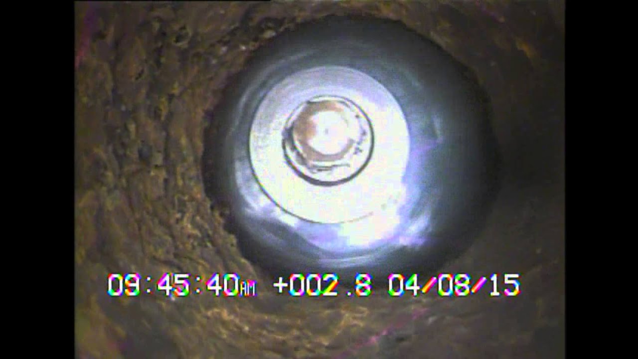 descaling cast iron pipe 4 in using half in root rat chain flail