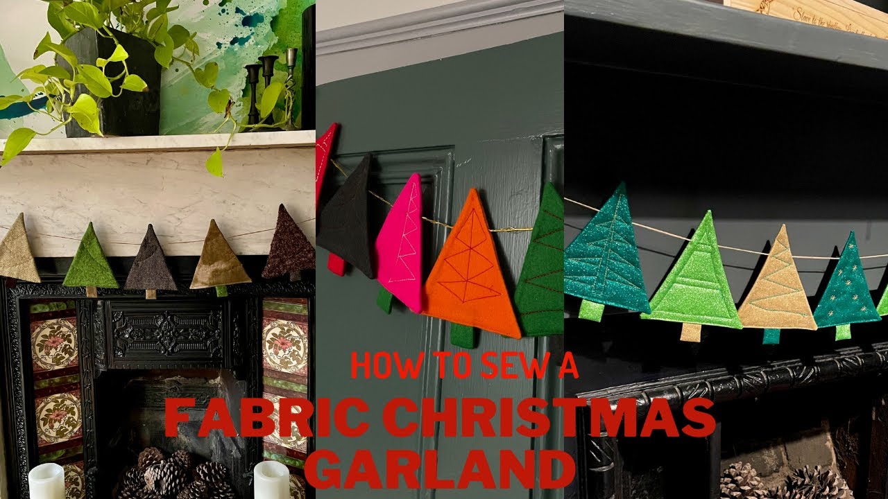 How To Sew A FABRIC CHRISTMAS GARLAND