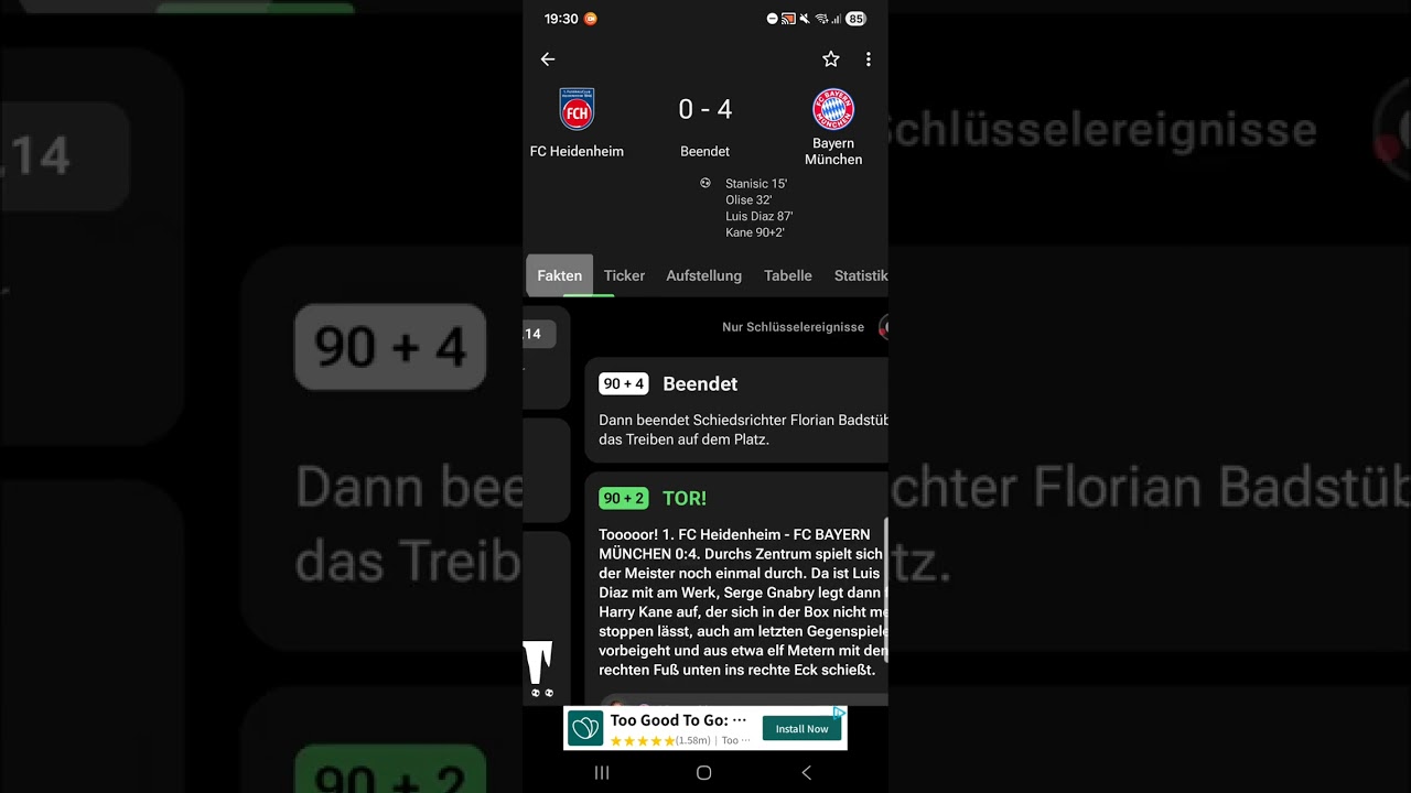 Hochverdienter sieg in Heidenheim 0:4 hat der FC Bayern München auswärts gewonnen 🥰😊😄
