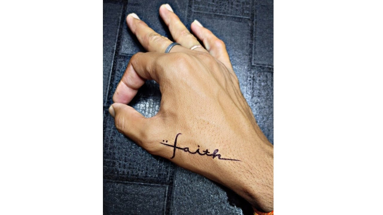 Faith tattoo on hand || faith tattoo design || #shorts
