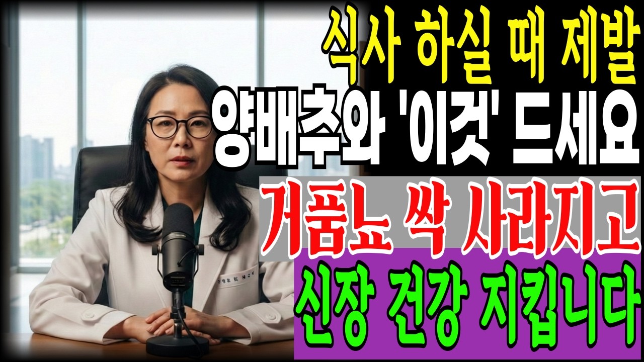 소변 거품이 싹 사라졌습니다! 고기 대신 양배추와 '이것' 드세요, 신장 살리는 최고의 궁합 TOP1 | 거품뇨 | 시니어건강 | 건강정보 | 건강백세 | 양배추