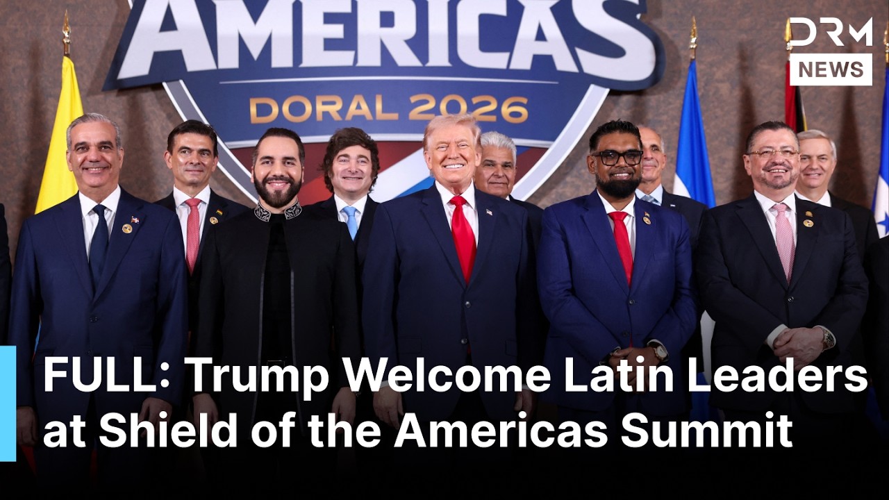FULL ARRIVAL: Trump Poses With Latin Leaders at Shield of the Americas Summit Family Photo | AC1B