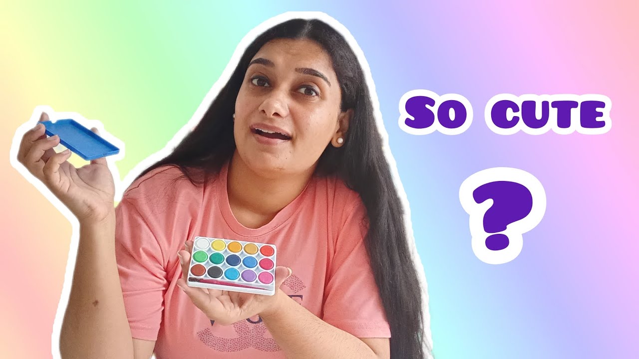 Painting using cheapest watercolor  😱 ?