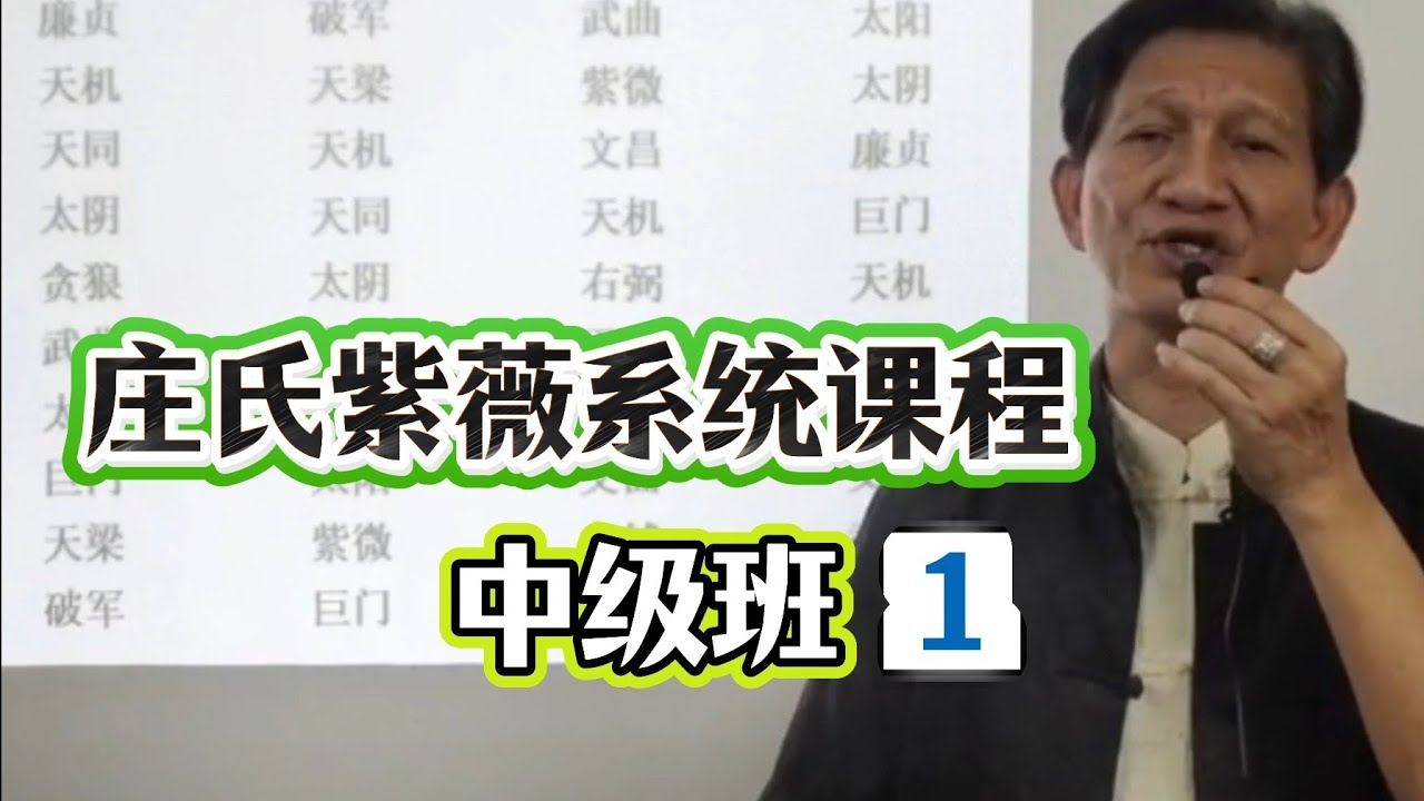 紫微斗数系统学习全套课程，中级班1