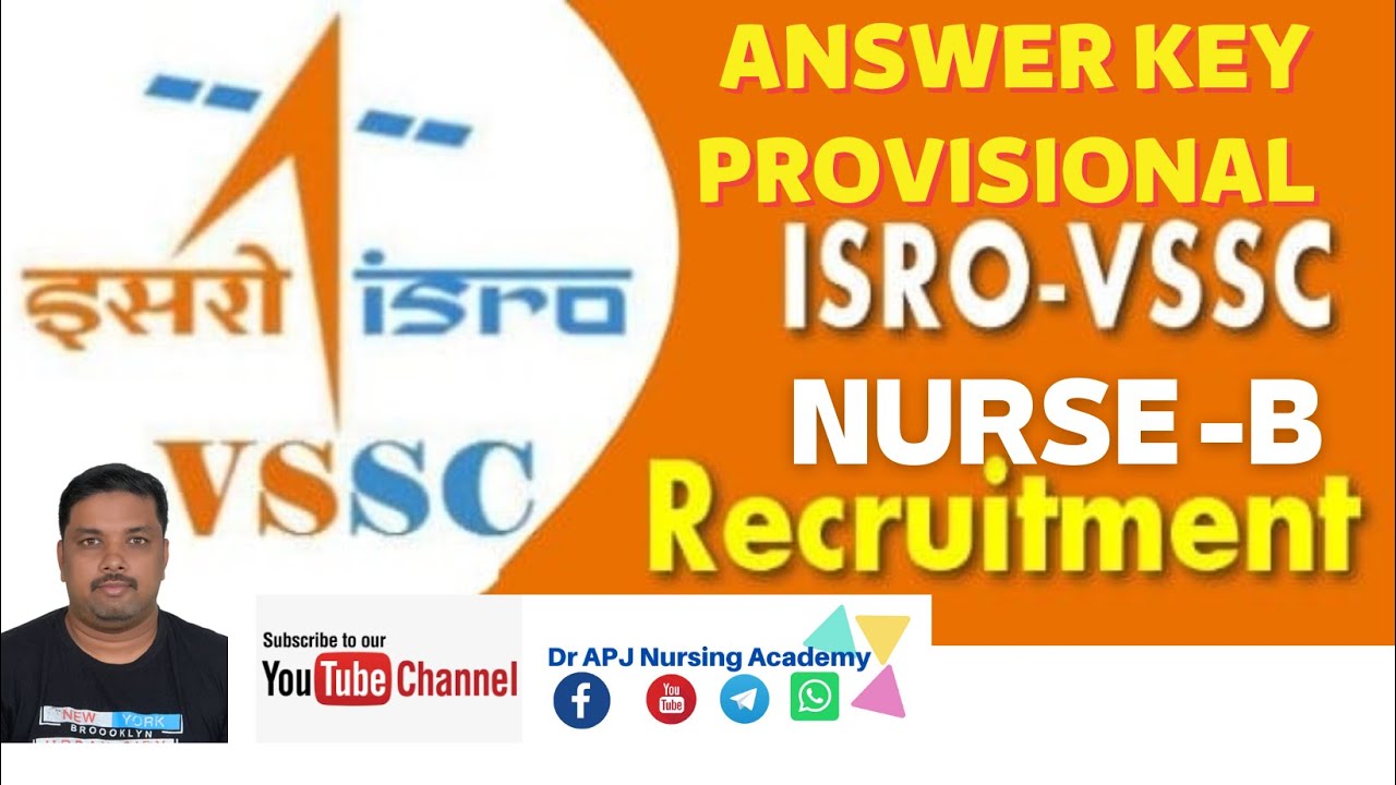 Nurse B  VSSC Exam expected Provisonal Answer Key @on  07 11 2021