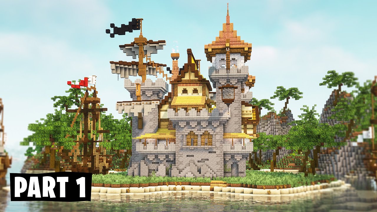 How to Build a Pirate Fortress Base / House in Minecraft - Tutorial [Part 1/4]