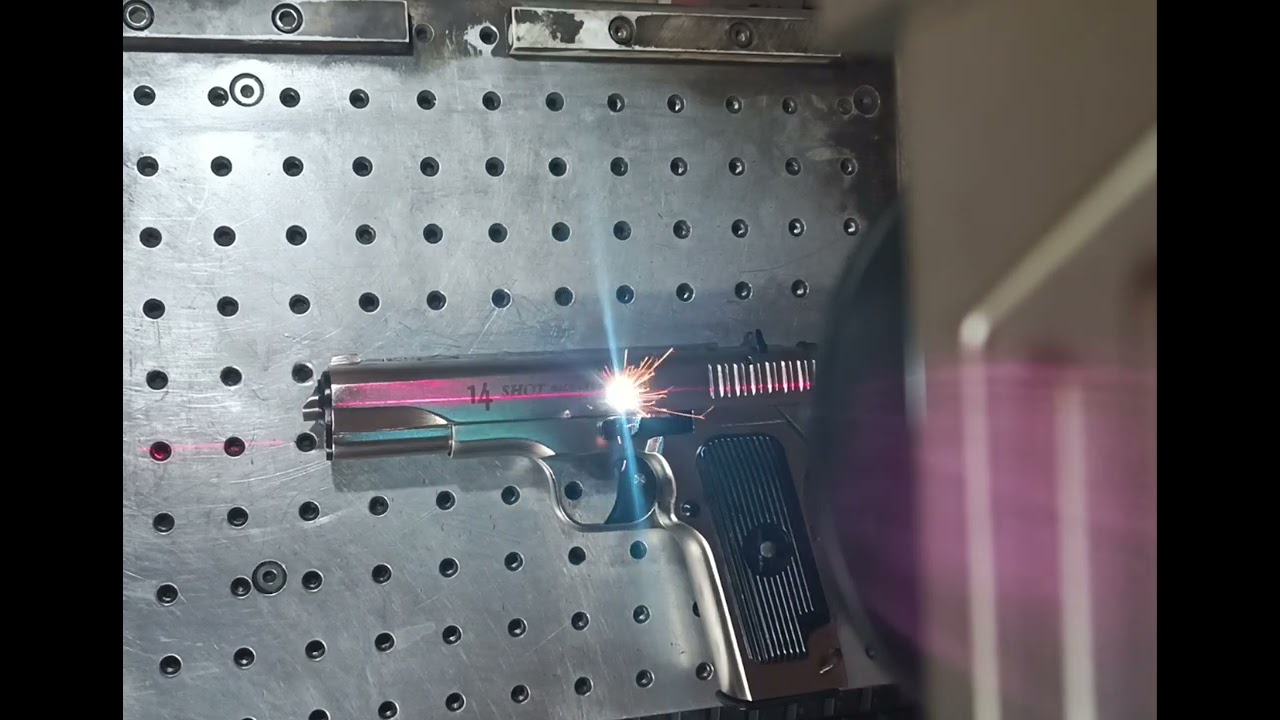 High Quality 14Shot Pistol Marking on #HK Laser Crafting#Machine