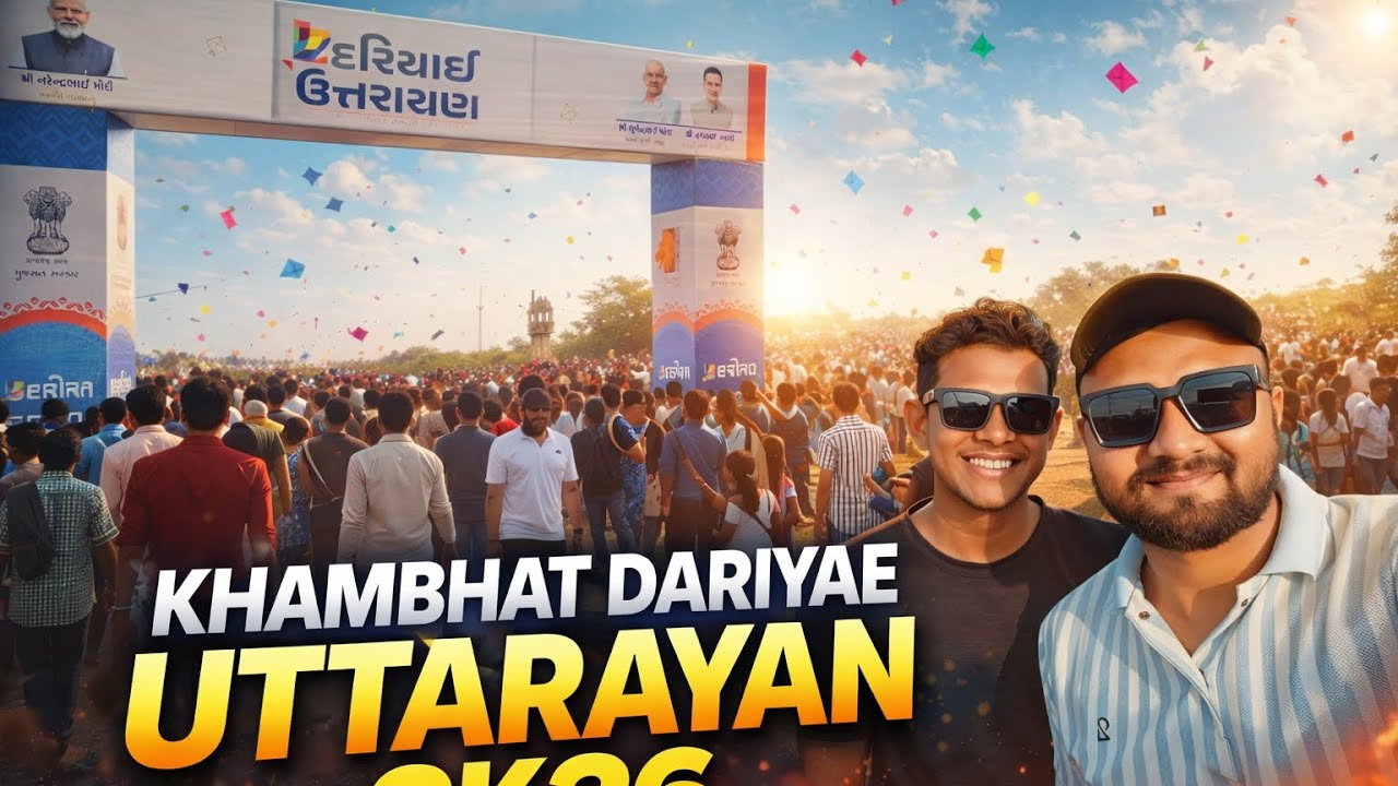 Khambhat Dariyae Uttarayan 2K26 🔥😱 | Biggest Kite Festival Crowd | Gujarat Viral Video