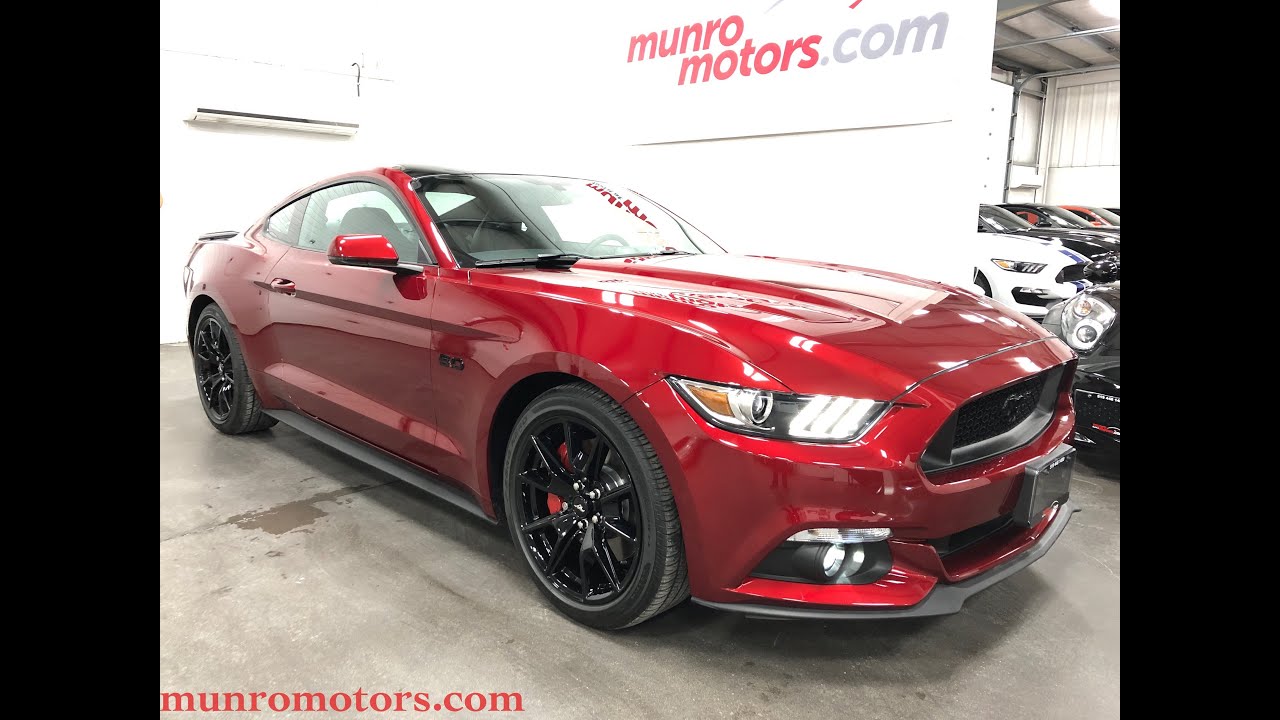 2017 Mustang SOLD SOLD SOLD MBRP Exhaust Tuned 6 Spd Navi 2700 kms Ruby Red Munro Motors