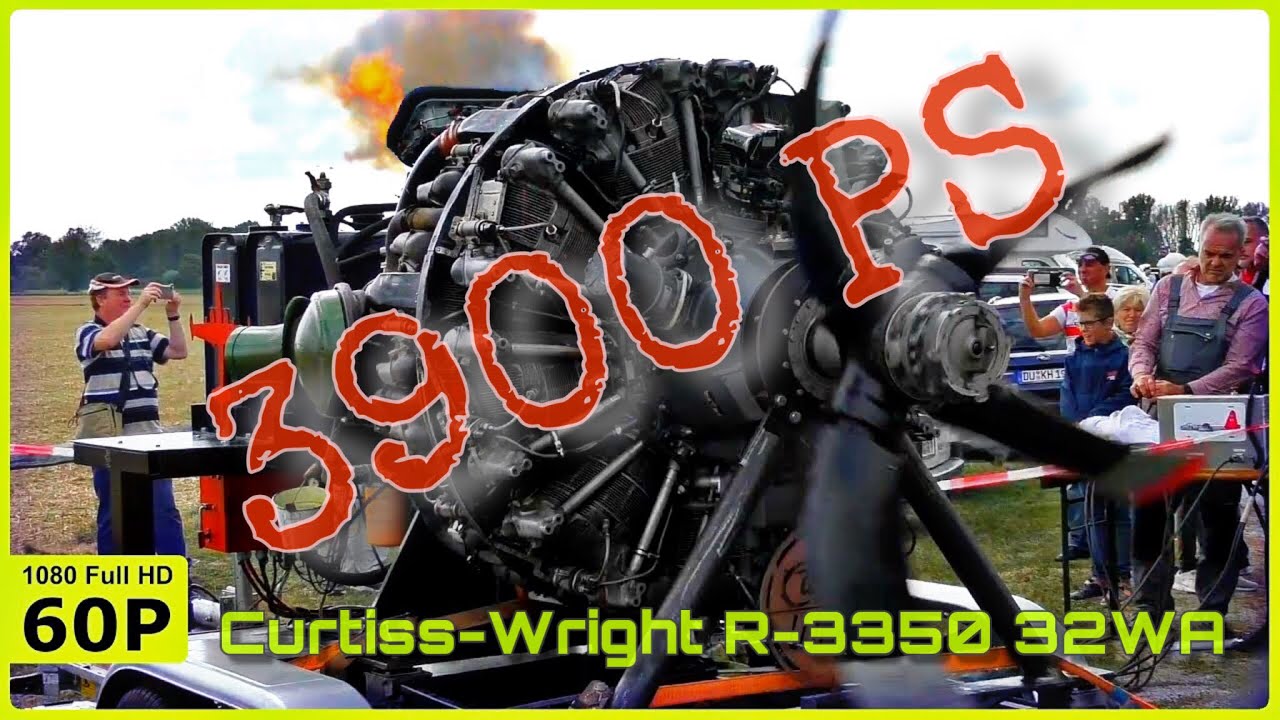 3900 PS CURTISS-WRIGHT R-3350 32WA DOPPELSTERNMOTOR EINER LOCKHEED NEPTUNE P2-V7 IN ACTION
