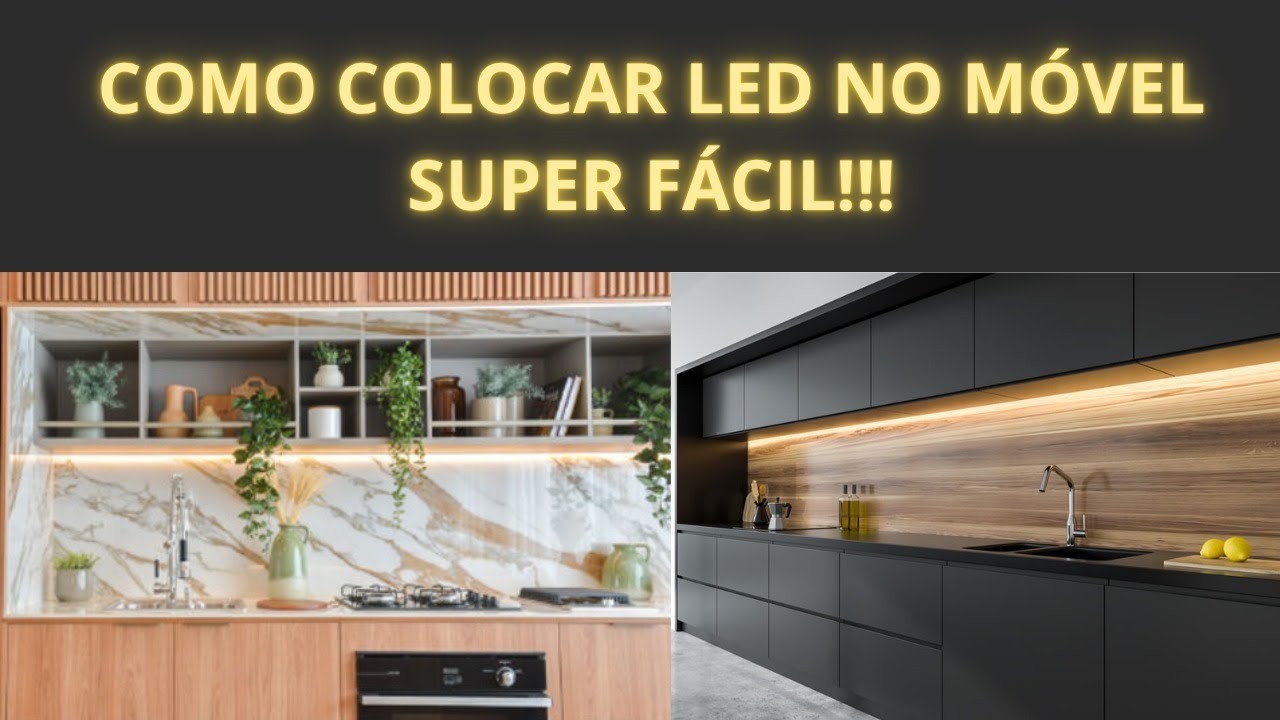 Como instalar led nós móveis planejados.