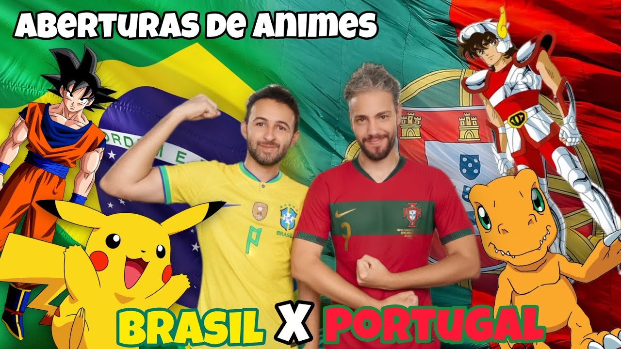 🇧🇷 Brasil x Portugal 🇵🇹 nas Aberturas de ANIMES | Reagimos, Qual melhor?