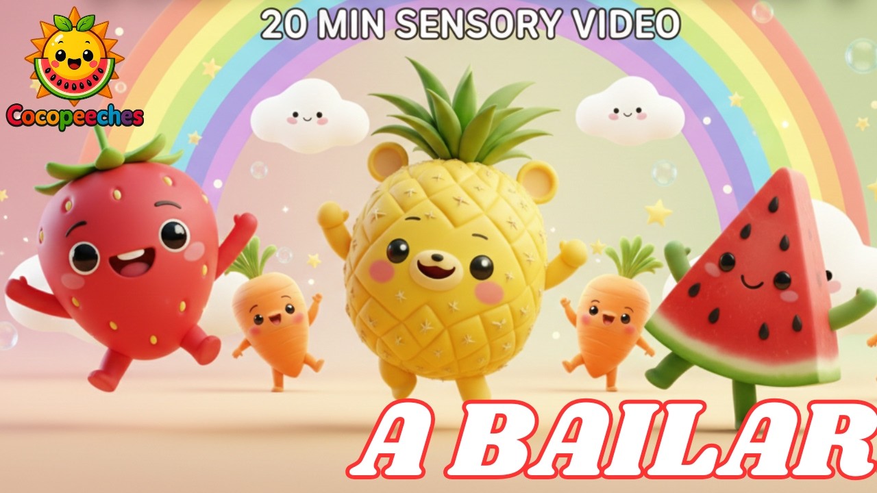 Танцуйте! 🍉 Фруктовая танцевальная вечеринка | Детская сенсорная музыка и анимация