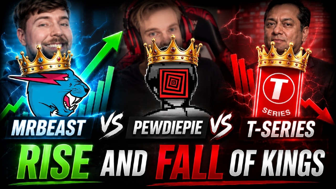 MrBeast vs. PewDiePie vs. T-Series